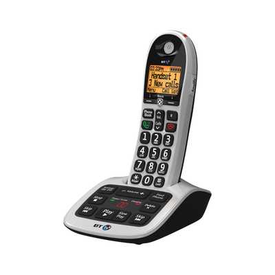 BT4600 Single Cordless Telephone With Answer Machine Silver