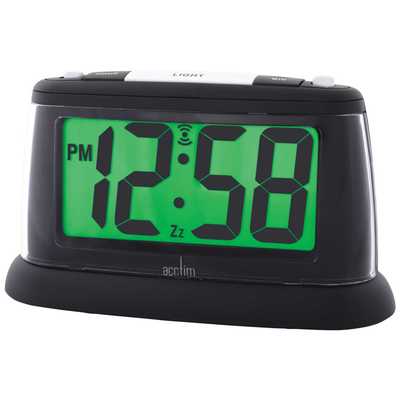 Juno Smartlite Jumbo LCD Alarm Clock in black