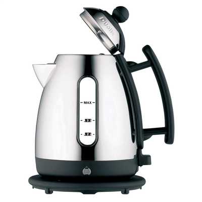 1 Litre Mini Jug Kettle Stainless Steel with Black Trim