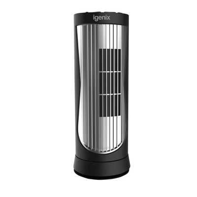 12 Inch Mini Tower Fan with 8 Hour Time, Black
