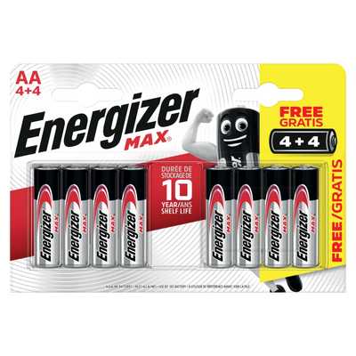 AA Alkaline Max Batteries (4+4)