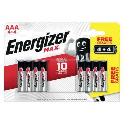 AAA Alkaline Max Batteries (4+4)