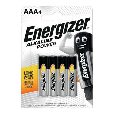 AAA Alkaline Power Batteries 4 Pack