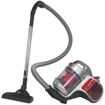 Motion 800W Bagless Cylinder Vacuum Cleaner Silver/Red