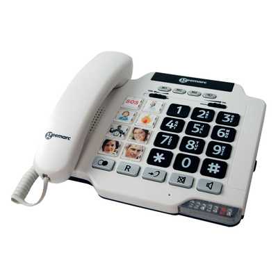 Photo Big Button Corded Telephone Hearing Aid Compatible