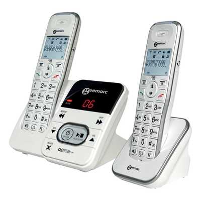 Big Button Twin DECT Telephone with Answerphone & Hearing Aid Compatible