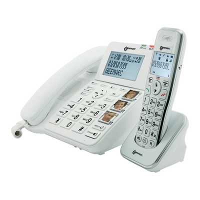 Big Button Combi DECT & Corded Telephone with Answerphone & Hearing Aid Compatible