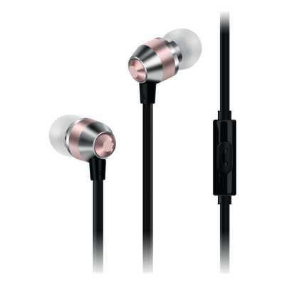 SMART BUDS METAL EARPHONES WITH REMOTE MIC ROSE GOLD