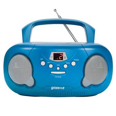 Portable CD Radio Boombox Blue