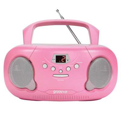 Portable CD Radio Boombox Pink