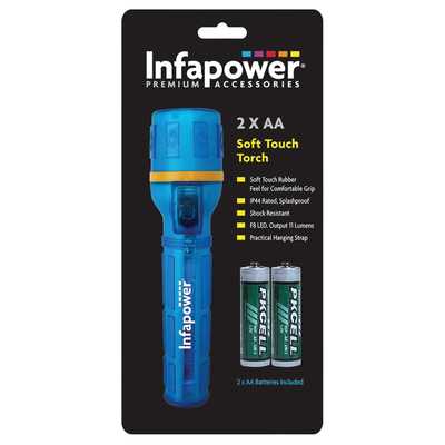 Infapower 2AA Soft Touch Rubber Torch