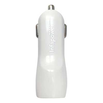 12-24V Twin USB Car Charger White