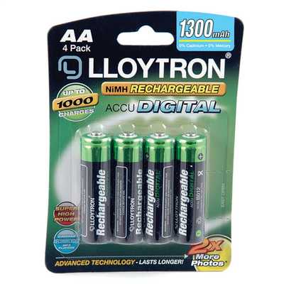 AA Ni-MH Rechargeable Batteries (Pack of 4)