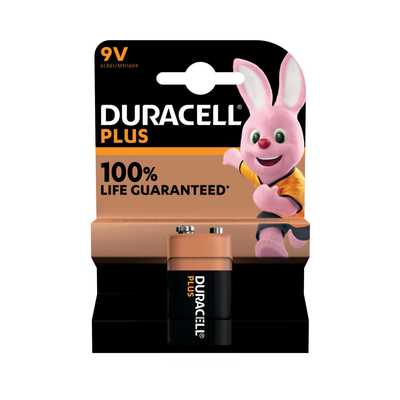 Duracell Plus Power 9V 1Pk 100% Life Guaranteed