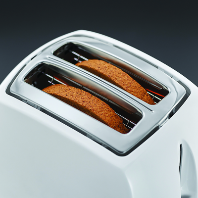 2 Slice Textures Toaster White