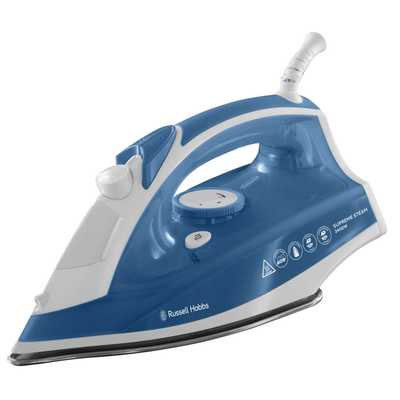 2400W Supreme Steam Traditional Iron Stainless Steel Soleplate Blue/White