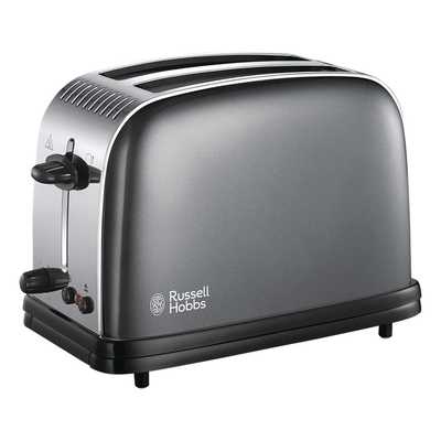 2 Slice Toaster Brushed Stainless Steel Grey