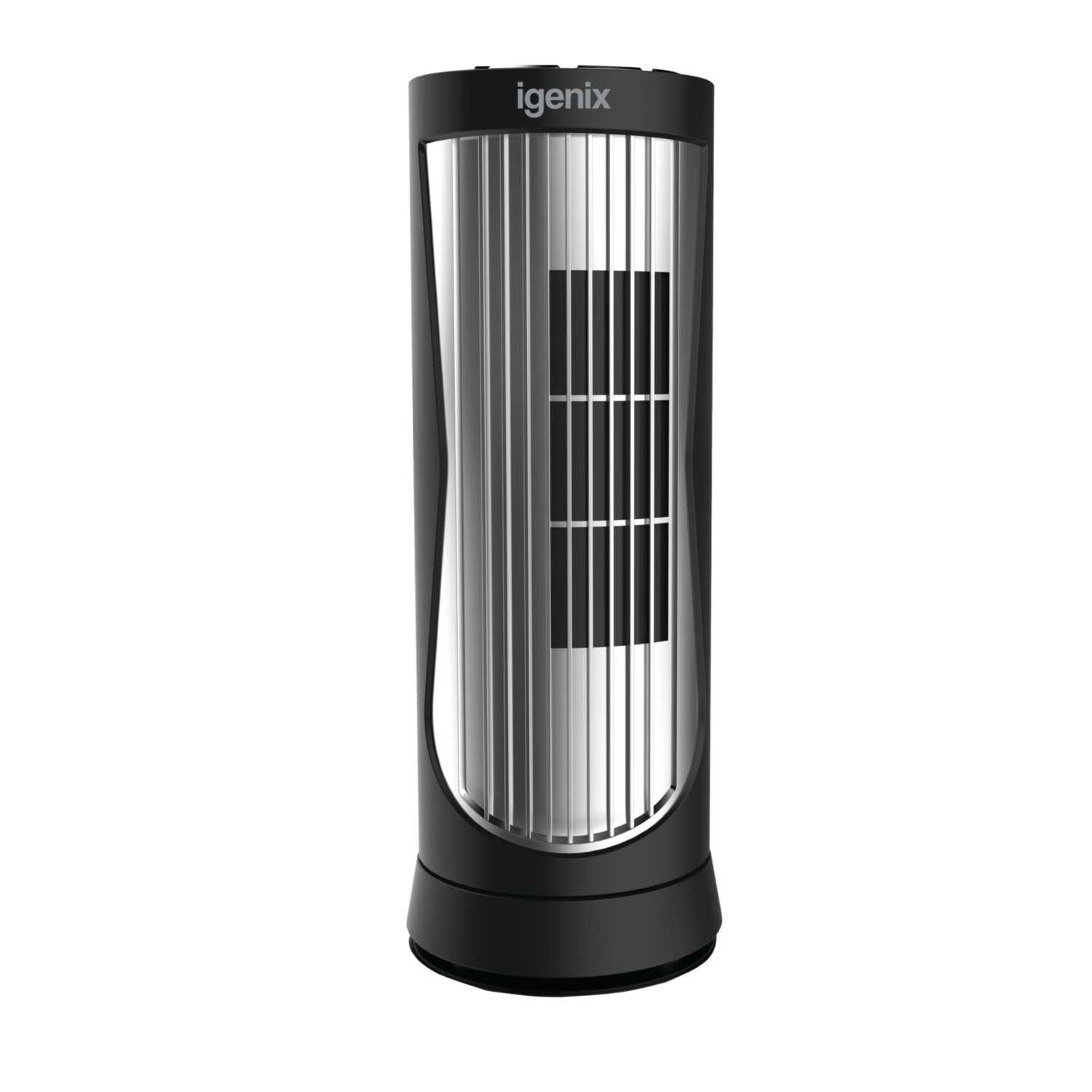 12 Inch Mini Tower Fan with 8 Hour Time - Black