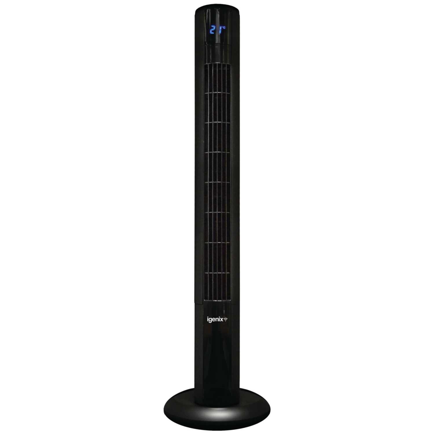 Smart Digital Tower Fan with Voice Control - Black