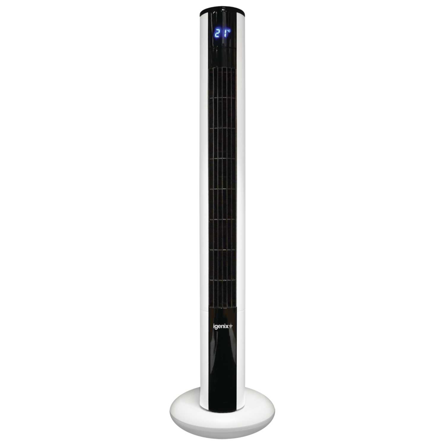 Smart Digital Tower Fan with Voice Control - White